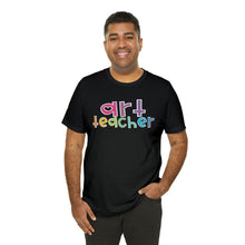 Load image into Gallery viewer, Heart Art Teacher Unisex Jersey Short Sleeve Tee
