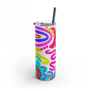 Organic Doodle Skinny Matte Tumbler, 20oz