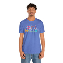 Load image into Gallery viewer, Heart Art Teacher Unisex Jersey Short Sleeve Tee
