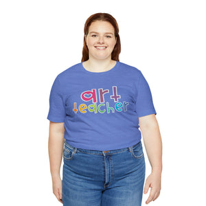 Heart Art Teacher Unisex Jersey Short Sleeve Tee