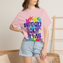 Load image into Gallery viewer, Support Local Artist Stars- Unisex Garment-Dyed T-shirt
