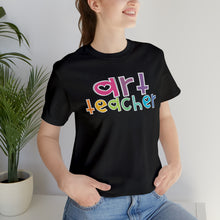 Load image into Gallery viewer, Heart Art Teacher Unisex Jersey Short Sleeve Tee
