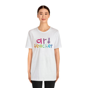Heart Art Teacher Unisex Jersey Short Sleeve Tee