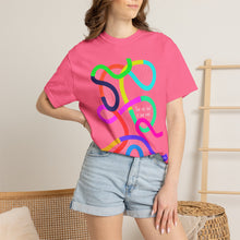 Load image into Gallery viewer, Abstract Rainbow Squiggle T-Shirt Comfort Colors— "Your Only Limit Is You"
