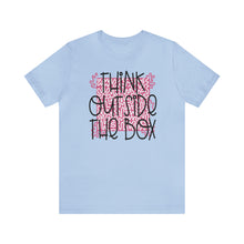 Load image into Gallery viewer, Think outside the box! Unisex Jersey Short Sleeve Tee
