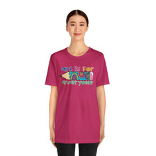 Load image into Gallery viewer, Art is for Everyone Unisex Jersey Short Sleeve Tee
