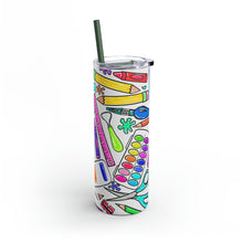 Load image into Gallery viewer, Art Supplies Skinny Matte Tumbler, 20oz
