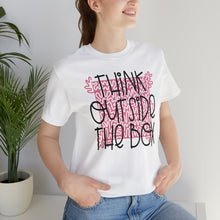 Load image into Gallery viewer, Think outside the box! Unisex Jersey Short Sleeve Tee
