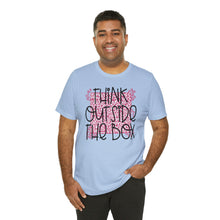 Load image into Gallery viewer, Think outside the box! Unisex Jersey Short Sleeve Tee
