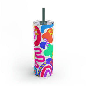Organic Doodle Skinny Matte Tumbler, 20oz