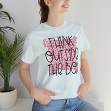 Load image into Gallery viewer, Think outside the box! Unisex Jersey Short Sleeve Tee
