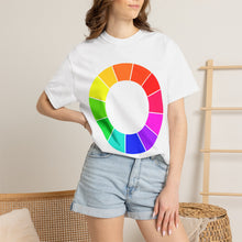 Load image into Gallery viewer, Color Wheel T-Shirt — Vibrant Rainbow Graphic Tee
