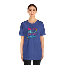 Load image into Gallery viewer, In this class we are artists Unisex Jersey Short Sleeve Tee
