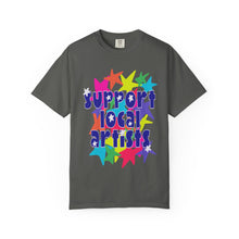 Load image into Gallery viewer, Support Local Artist Stars- Unisex Garment-Dyed T-shirt
