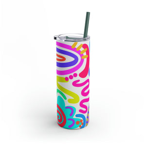 Organic Doodle Skinny Matte Tumbler, 20oz