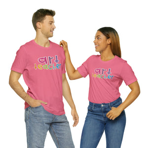 Heart Art Teacher Unisex Jersey Short Sleeve Tee