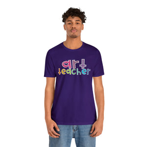 Heart Art Teacher Unisex Jersey Short Sleeve Tee