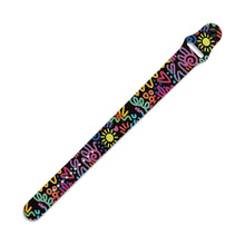 Load image into Gallery viewer, Black Doodles Faux Leather Wristband
