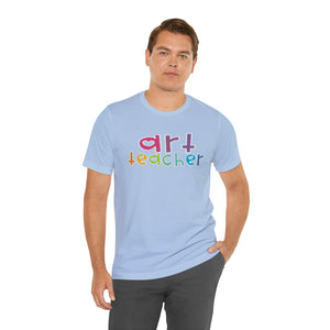 Heart Art Teacher Unisex Jersey Short Sleeve Tee