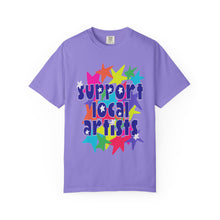 Load image into Gallery viewer, Support Local Artist Stars- Unisex Garment-Dyed T-shirt
