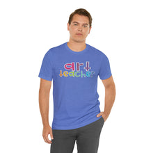 Load image into Gallery viewer, Heart Art Teacher Unisex Jersey Short Sleeve Tee
