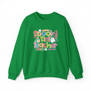 Spooky Art Teacher Unisex Heavy Blend™ Crewneck Sweatshirt
