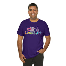 Load image into Gallery viewer, Heart Art Teacher Unisex Jersey Short Sleeve Tee
