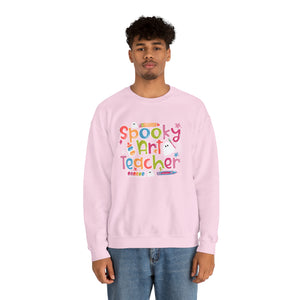 Spooky Art Teacher Unisex Heavy Blend™ Crewneck Sweatshirt