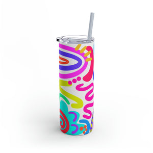 Organic Doodle Skinny Matte Tumbler, 20oz