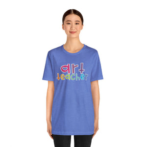 Heart Art Teacher Unisex Jersey Short Sleeve Tee