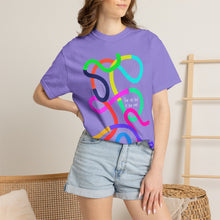 Load image into Gallery viewer, Abstract Rainbow Squiggle T-Shirt Comfort Colors— "Your Only Limit Is You"
