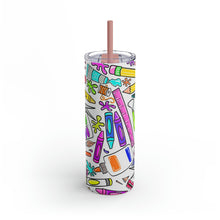 Load image into Gallery viewer, Art Supplies Skinny Matte Tumbler, 20oz
