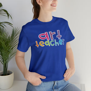 Heart Art Teacher Unisex Jersey Short Sleeve Tee