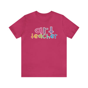 Heart Art Teacher Unisex Jersey Short Sleeve Tee