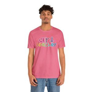 Heart Art Teacher Unisex Jersey Short Sleeve Tee