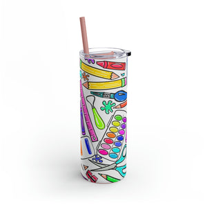 Art Supplies Skinny Matte Tumbler, 20oz