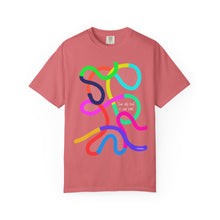 Load image into Gallery viewer, Abstract Rainbow Squiggle T-Shirt Comfort Colors— "Your Only Limit Is You"
