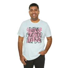 Load image into Gallery viewer, Think outside the box! Unisex Jersey Short Sleeve Tee
