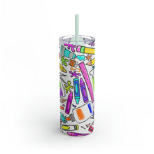 Load image into Gallery viewer, Art Supplies Skinny Matte Tumbler, 20oz
