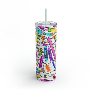 Art Supplies Skinny Matte Tumbler, 20oz