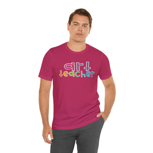 Heart Art Teacher Unisex Jersey Short Sleeve Tee