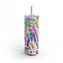 Load image into Gallery viewer, Art Supplies Skinny Matte Tumbler, 20oz
