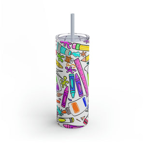 Art Supplies Skinny Matte Tumbler, 20oz