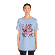 Load image into Gallery viewer, Think outside the box Unisex Jersey Short Sleeve Tee
