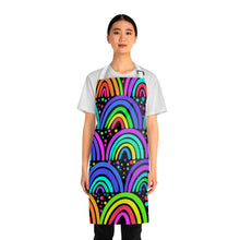 Load image into Gallery viewer, Apron Black Rainbows
