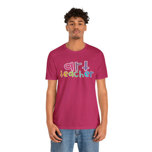 Heart Art Teacher Unisex Jersey Short Sleeve Tee