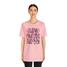 Load image into Gallery viewer, Think outside the box! Unisex Jersey Short Sleeve Tee
