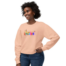 Load image into Gallery viewer, Colored Pencil Crewneck Sweatshirt — Cute Rainbow Art Supplies
