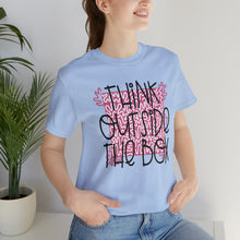 Load image into Gallery viewer, Think outside the box Unisex Jersey Short Sleeve Tee
