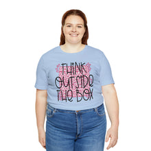 Load image into Gallery viewer, Think outside the box! Unisex Jersey Short Sleeve Tee
